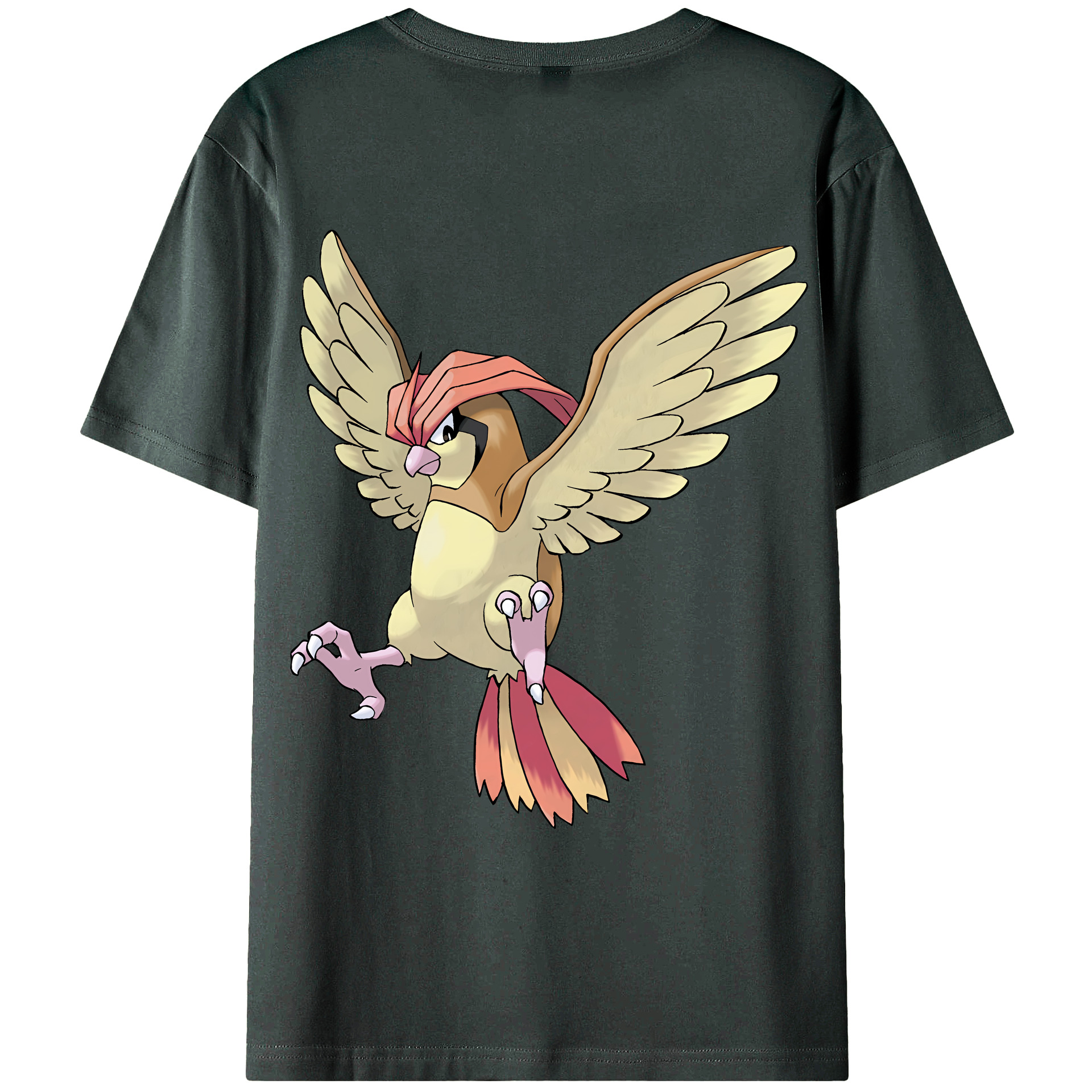 （画像用） ポケットモンスター Pokémon 綿100％ メンズ半袖Tシャツ（バックプリント） 通気性